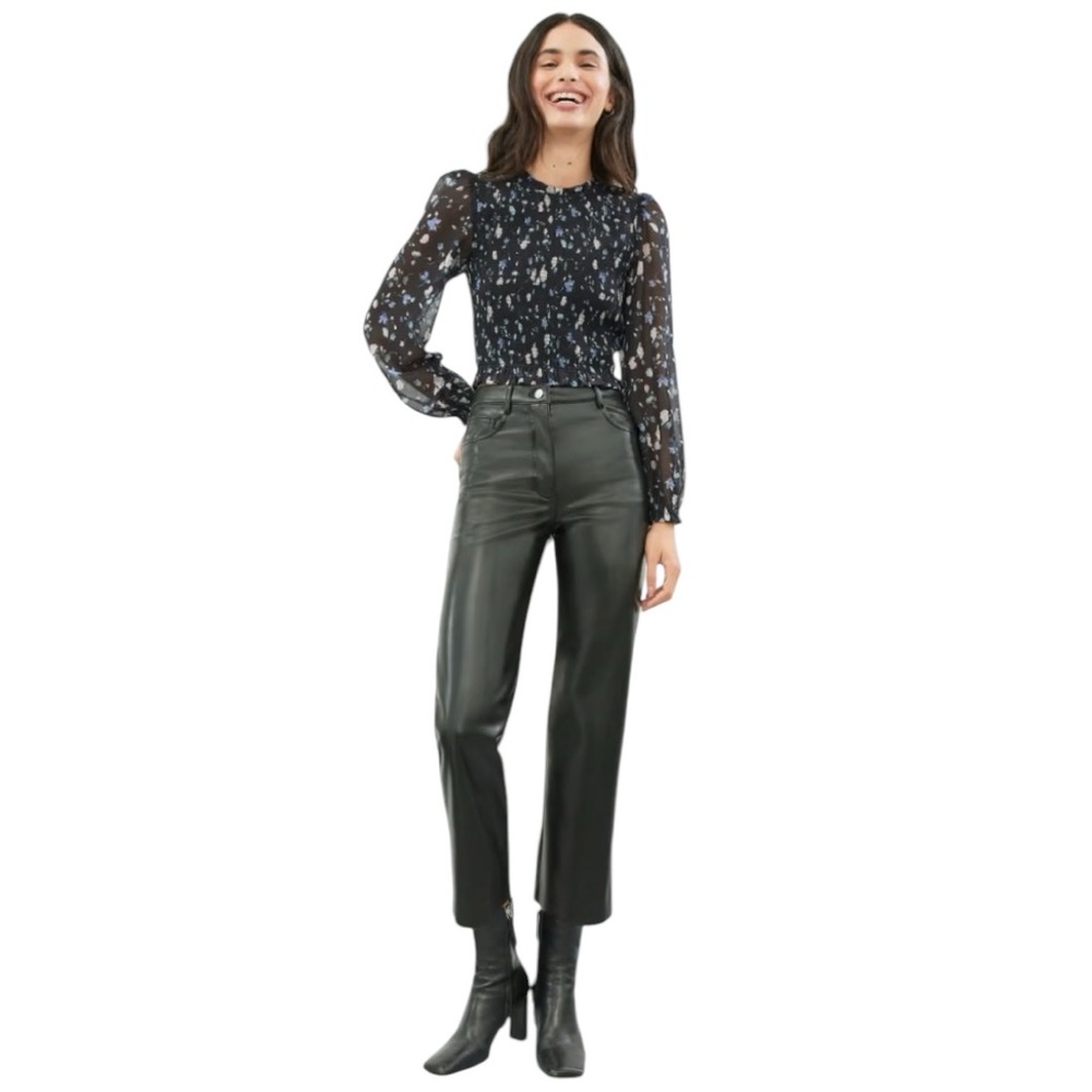 Wilfred Melina Cropped Pant in Black Vegan Leather Size 2